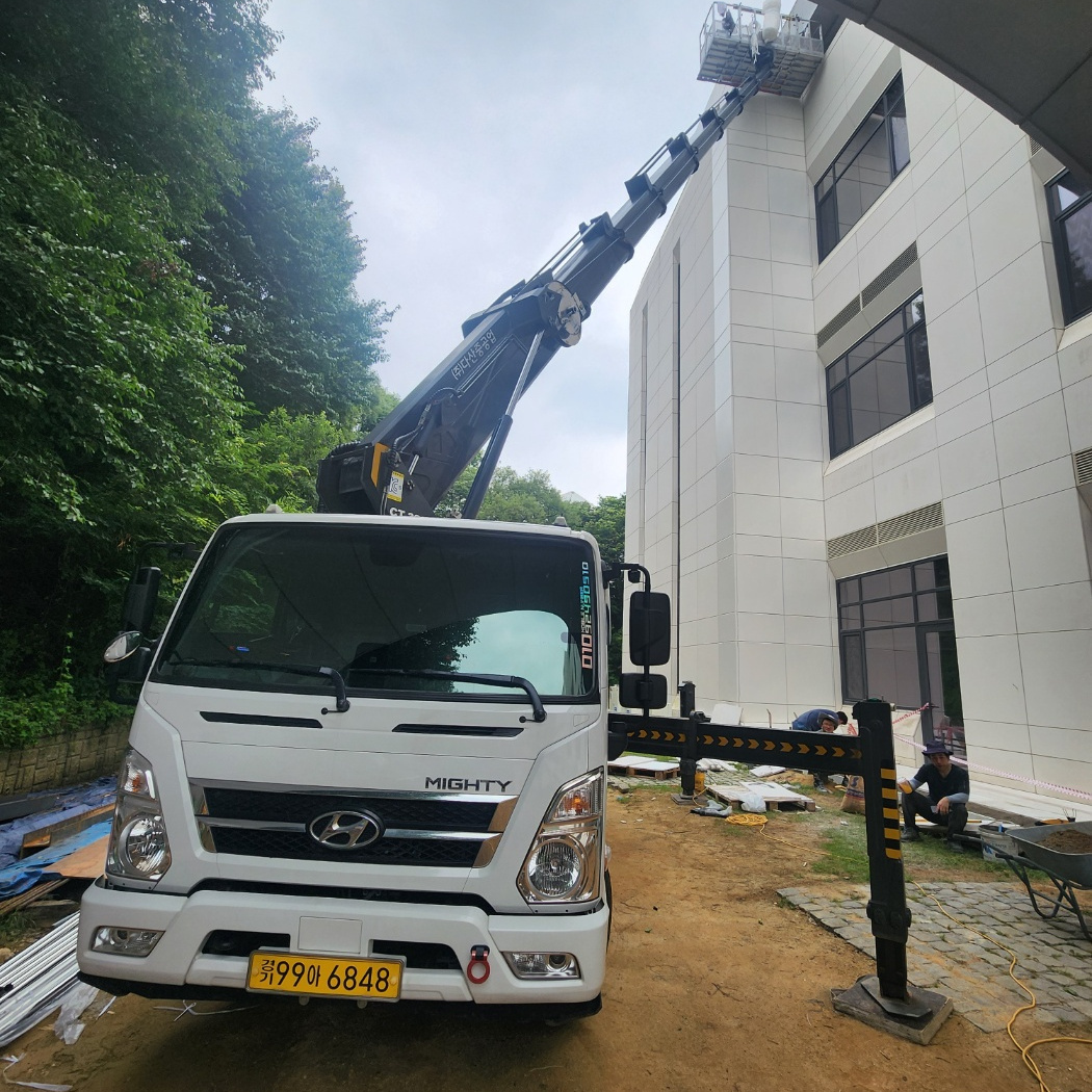 부천 원미동 간판 LED 스카이차 작업