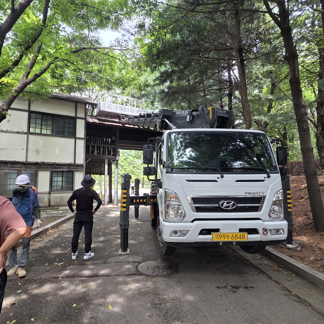 부천 심곡본동 가로수 전지 스카이차 작업